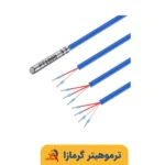 سنسور pt1000 سیمی غلاف دار قطر 6 میل با کابل سیلیکون شیلد دار بدون رزوه